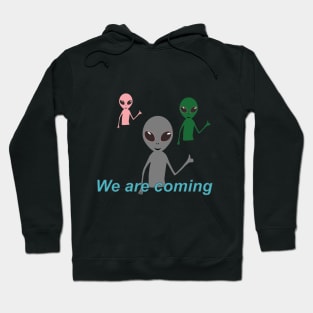 aliens showing "like" gesture Hoodie